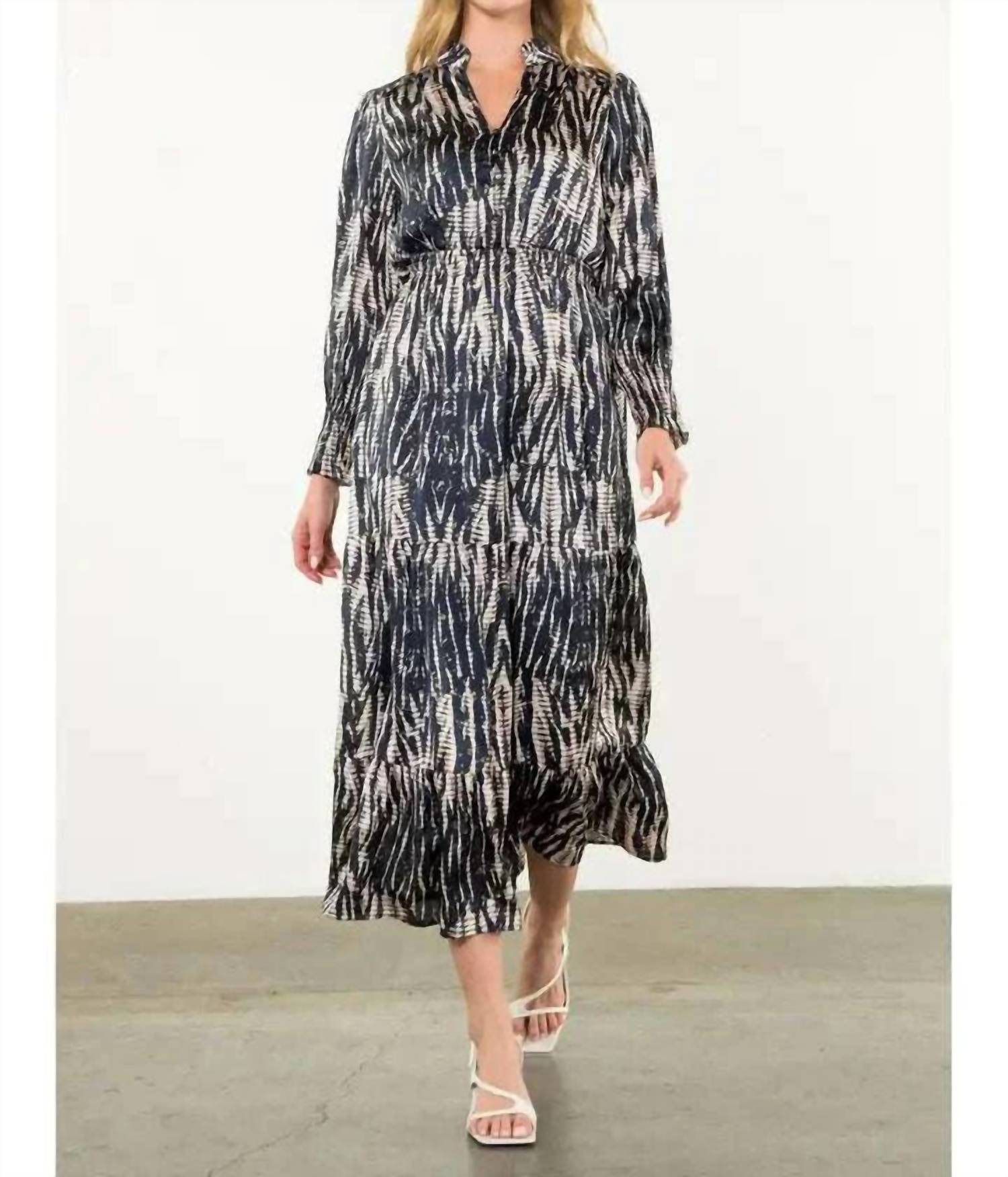 Thml - Heather Metallic Print Maxi Dress