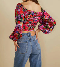 Amur - Francis Puff Long Sleeve Crop Top