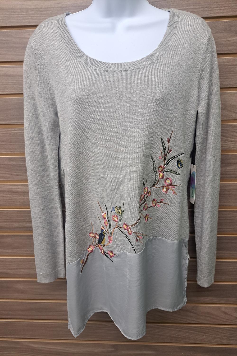 Indigo Rose - Women's Embroidered Sweater