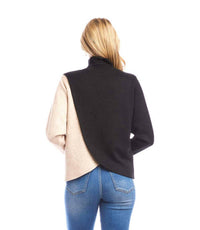 Karen Kane - Long Sleeve Crossover Colorblock Top