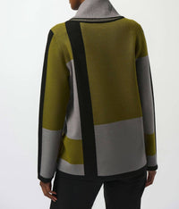 Joseph Ribkoff - Jacquard Sweater Colour Block Pullover sweater