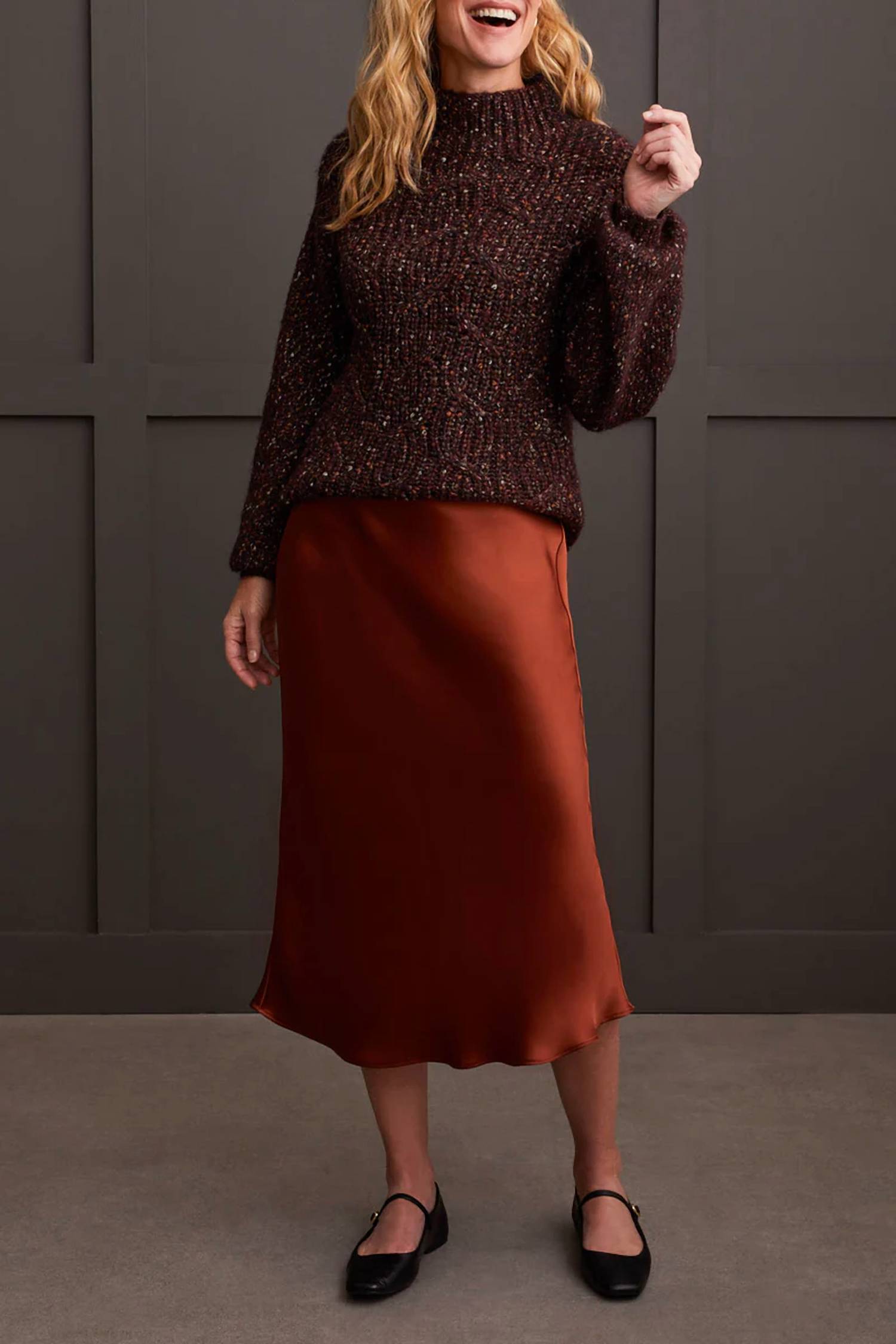 Tribal - Funnel Neck Oversize Sweater