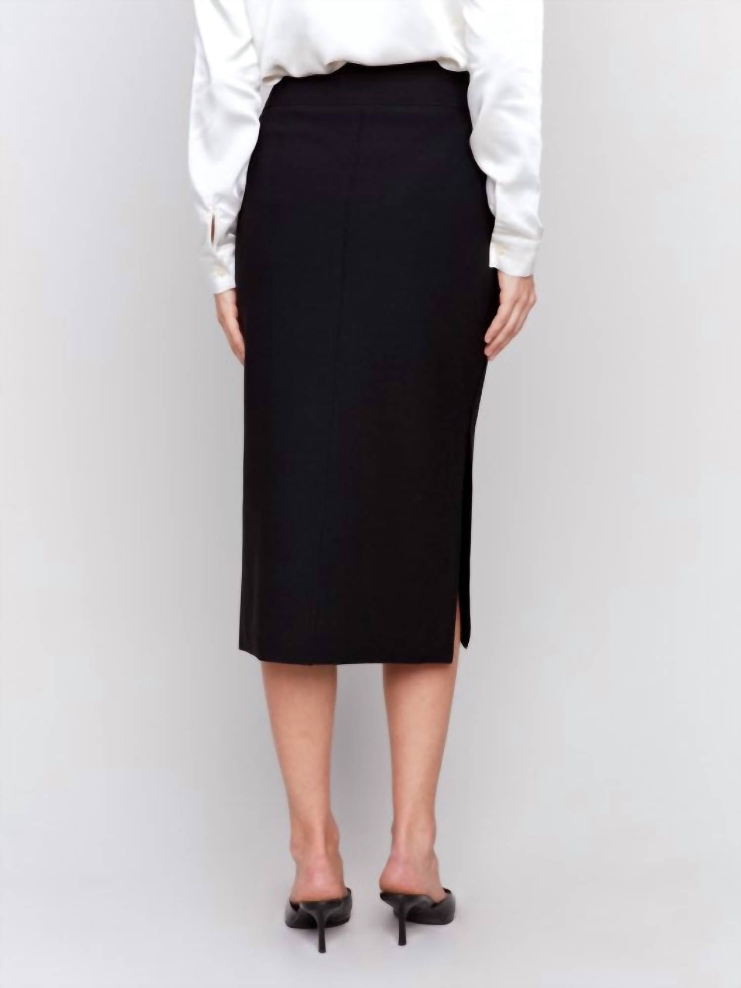 Charlie B - Gutsy Front Patch Pocket Crepe Skirt