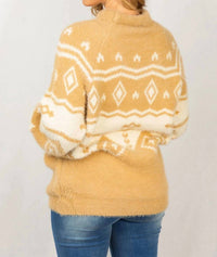White Birch - Women's Aztec Print Sweater