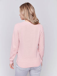 Charlie B - Crew Neck Sweater With Side Tab