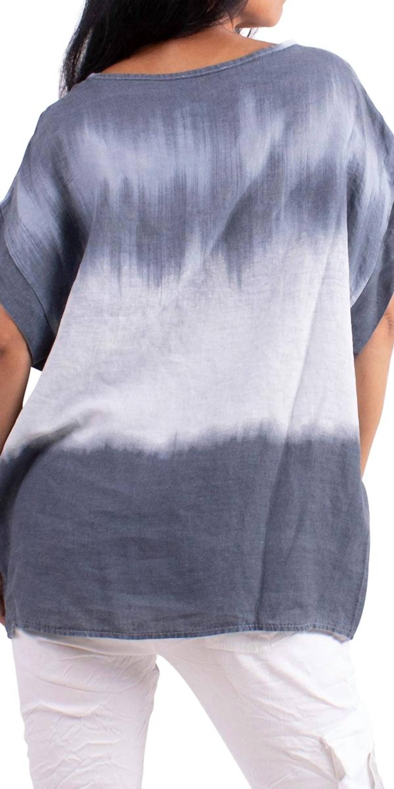 Gigi Moda - Rimini Linen Short Sleeve Blouse