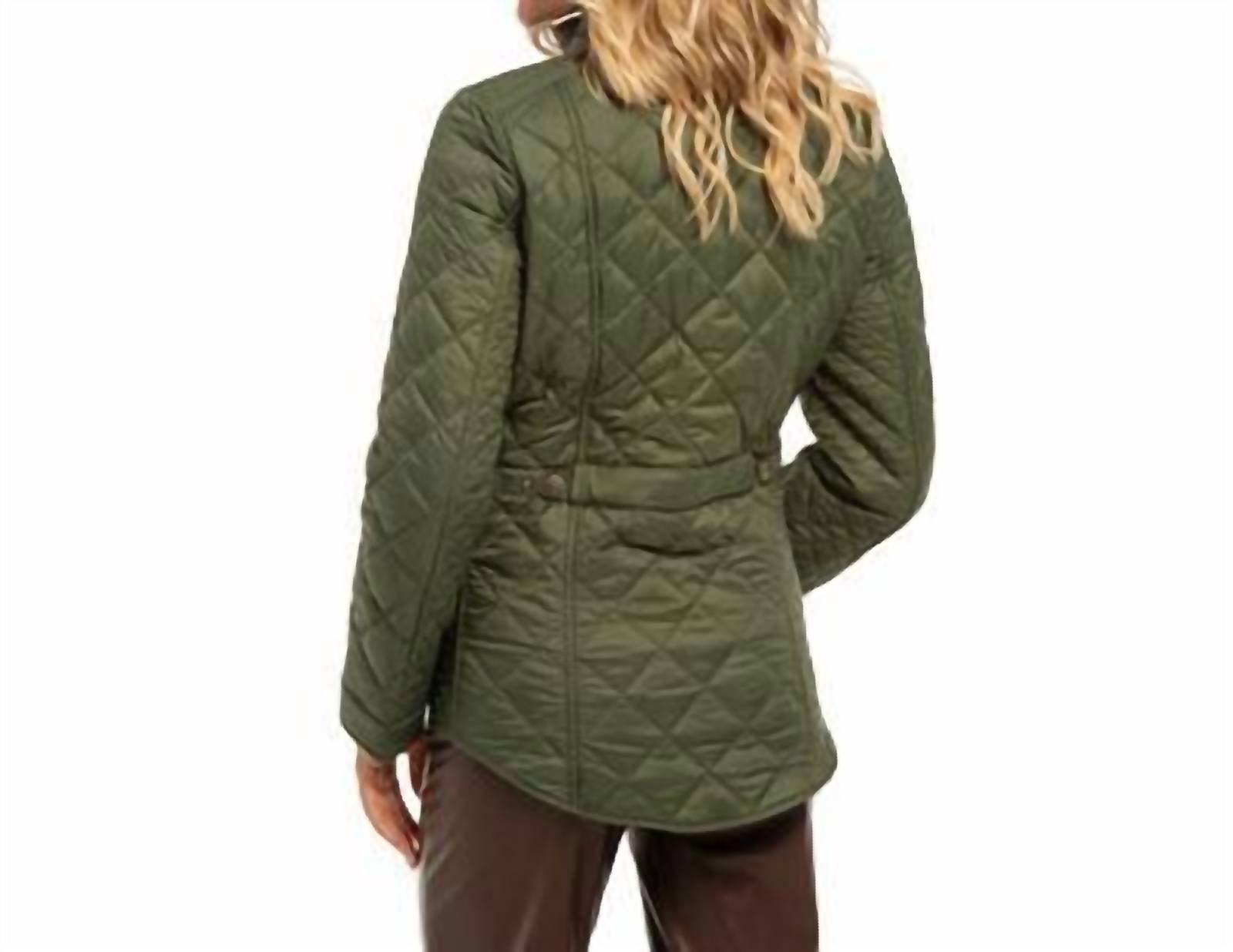 Madison Creek Outfitters Georgia Quilted Nylon Jacket in pine - women's jacket - detail view