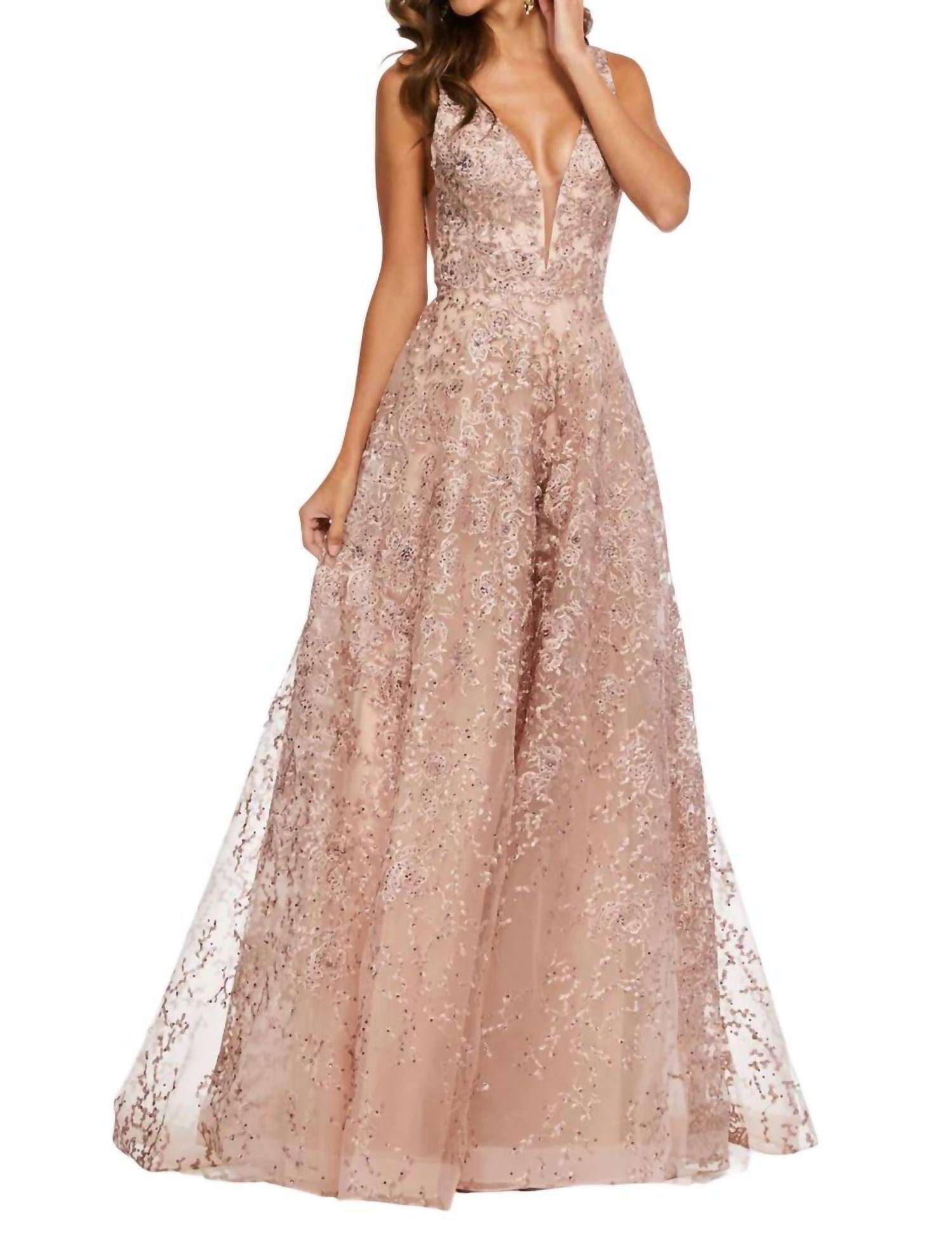 Sherri Hill - V-Neck Bodice Prom Dress