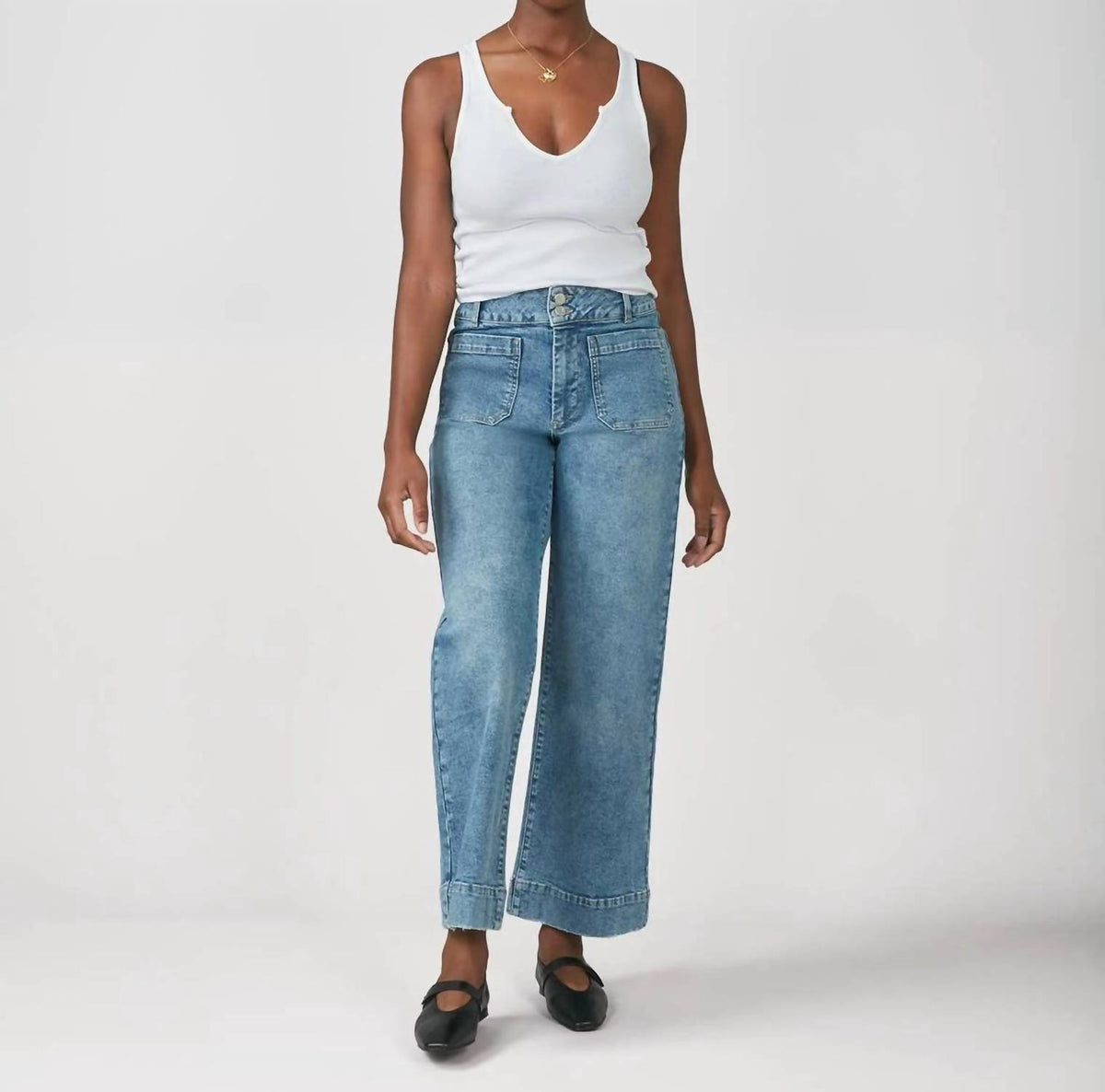 Lola Denim - High Rise Wide Leg Jeans
