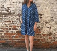 Navybleu - Campbell Leaf Print Dress