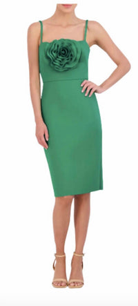 Eliza J - Center Rosette Scuba Cocktail Dress
