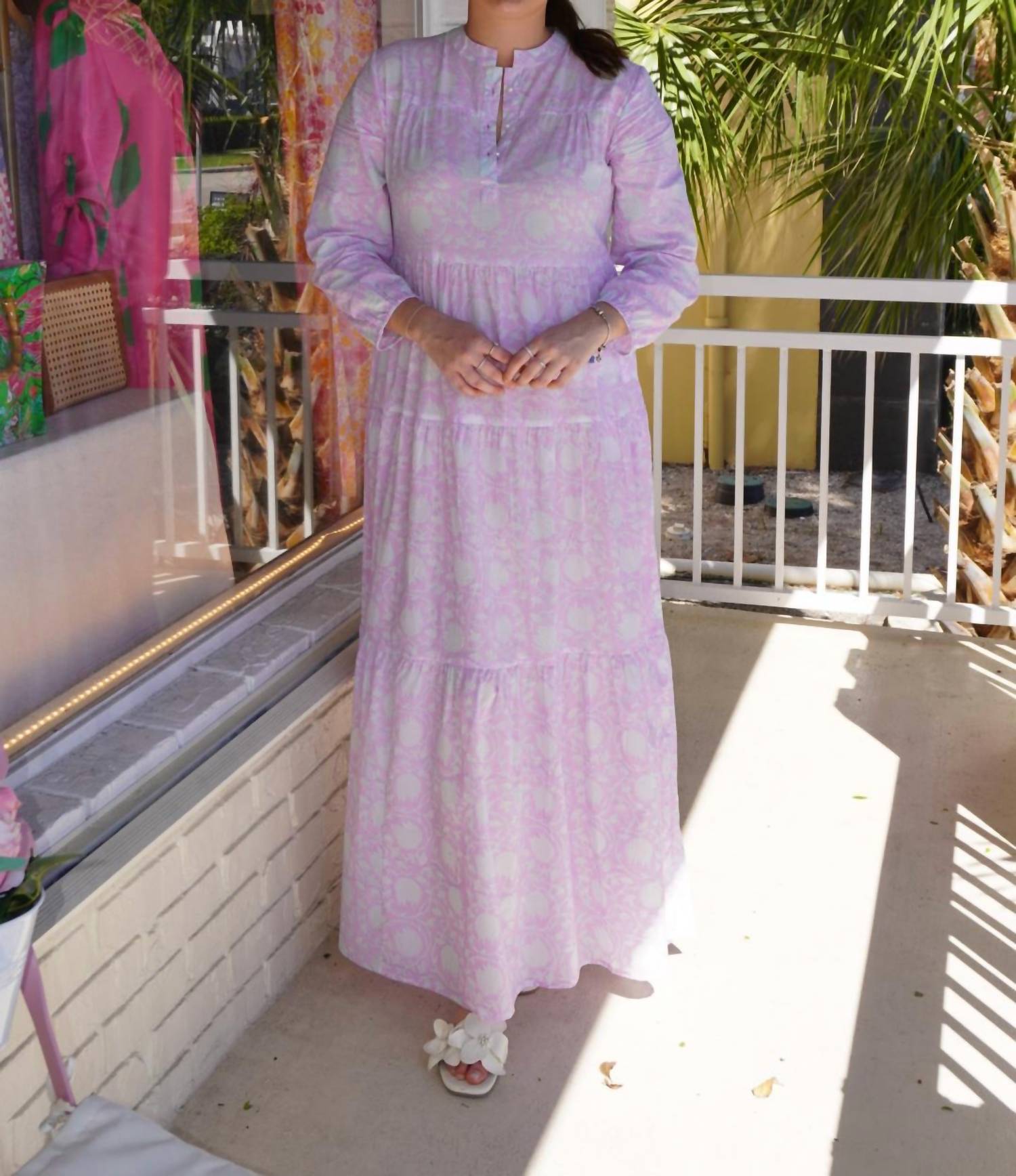 Just Darviny - Boho Long Sleeve Maxi Dress