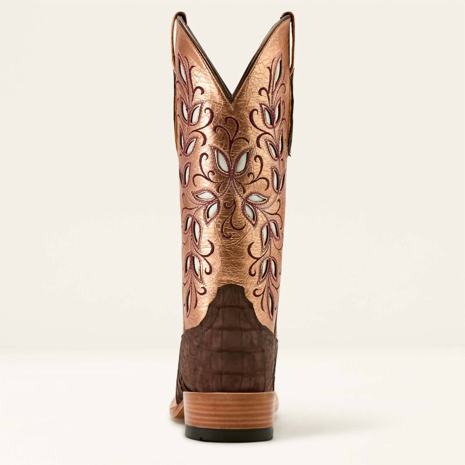 ARIAT Women's Futurity Silk Cigar Sueded Narrow Cutter Toe Western Boot in brown - women's shoe - view 4
