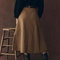 The Great. - Field Cotton Twill Skirt