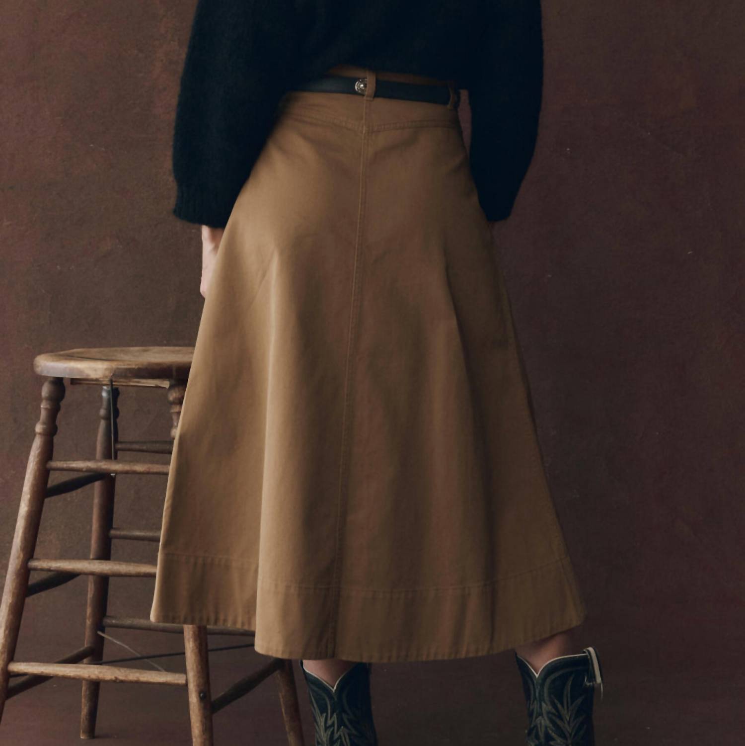 The Great. - Field Cotton Twill Skirt