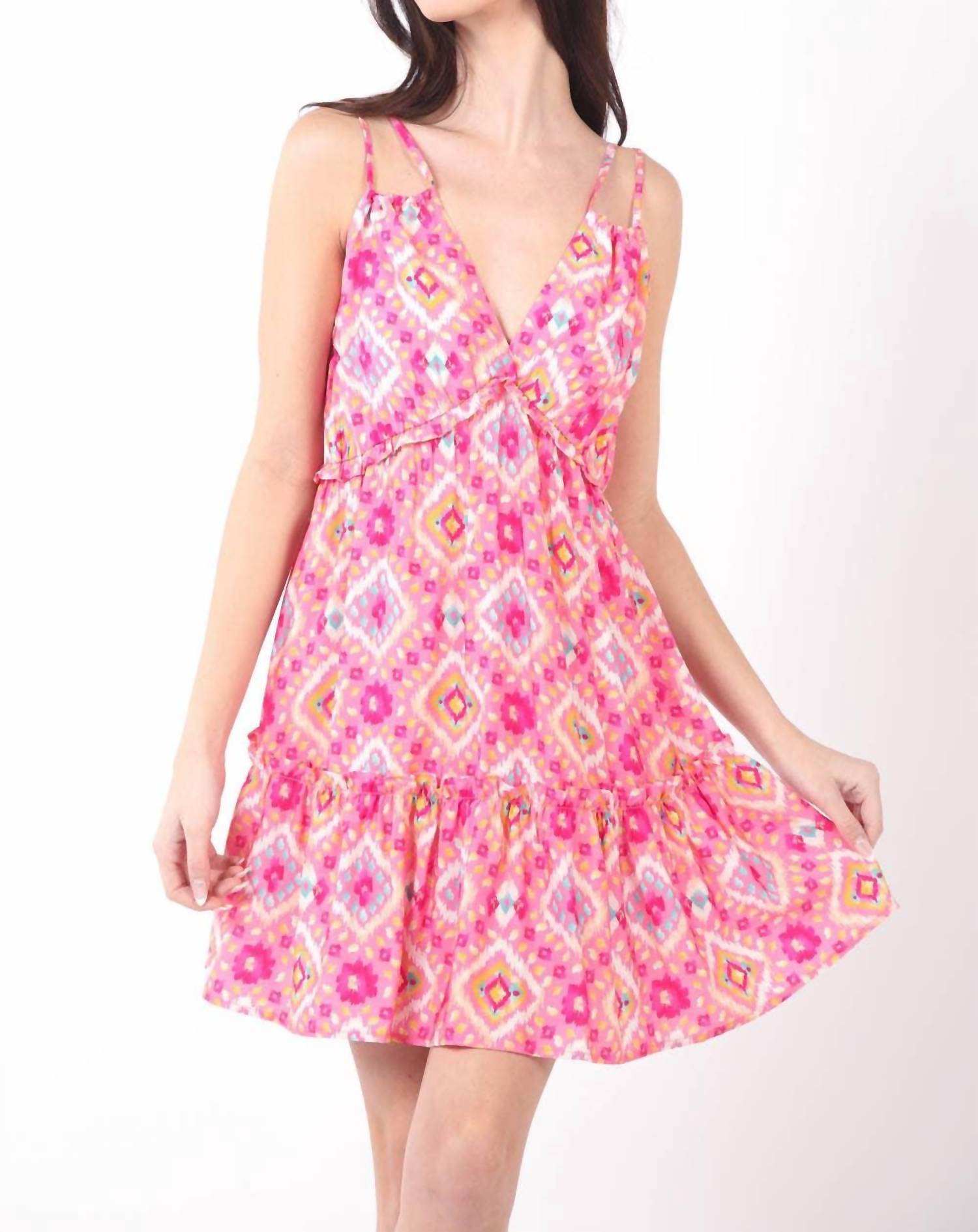 Very J - Such a Flirt Midi Printed Dress