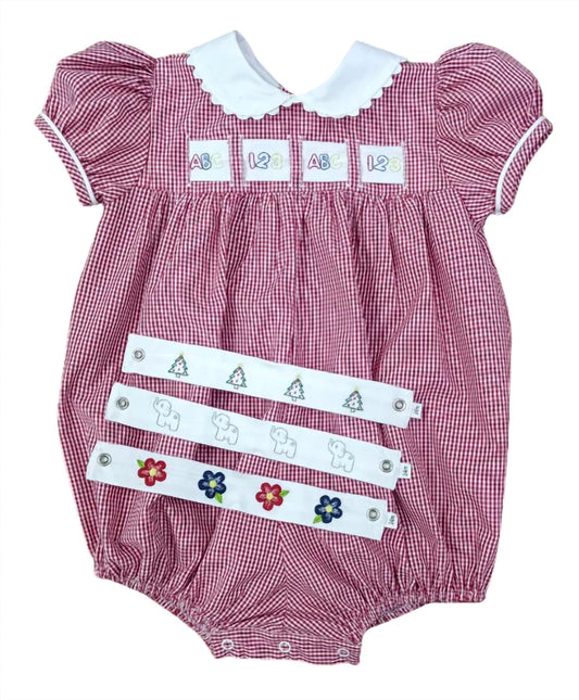 Lullaby Set - Girl's Ruth Ribbon Bubble Romper