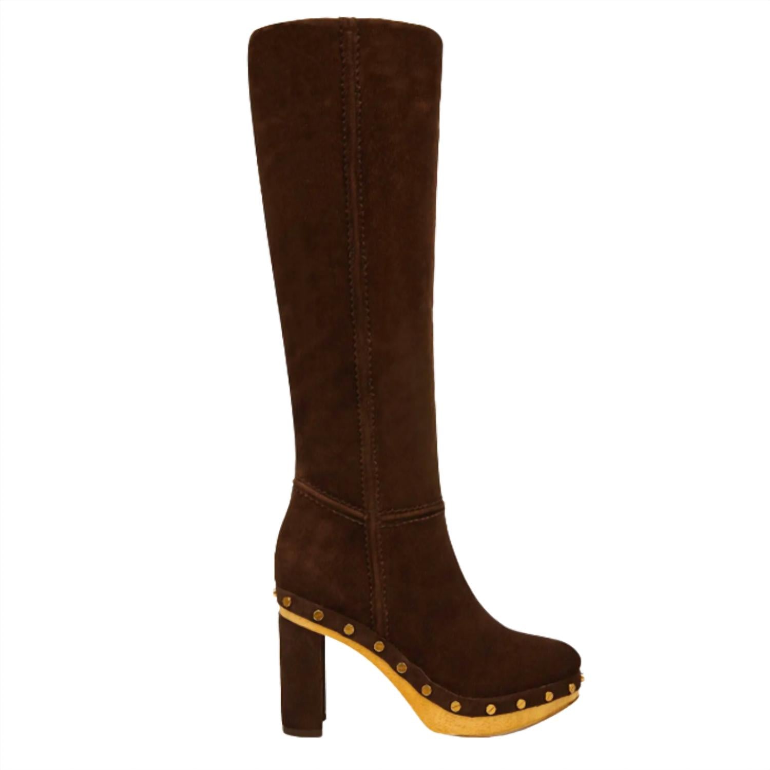 Veronica Beard - Women's Glendale Suede Clog Knee Boots