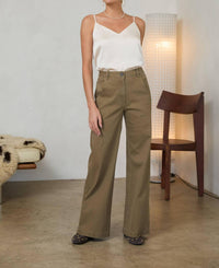 Skies Are Blue - Cotton Twill Straight-leg Pants