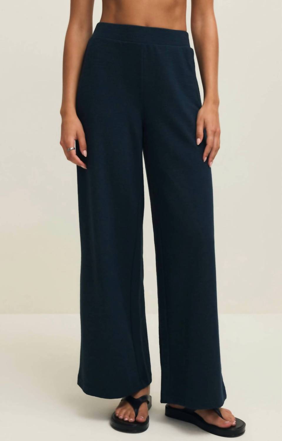Z Supply Women's Andre Wide Leg Pants in eclipse - women's pants