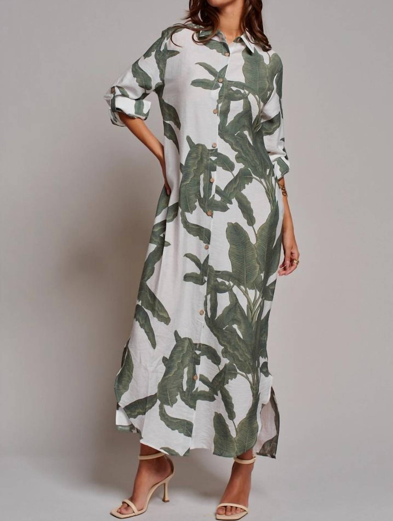 Urban Daizy - Tropical Palm Dress