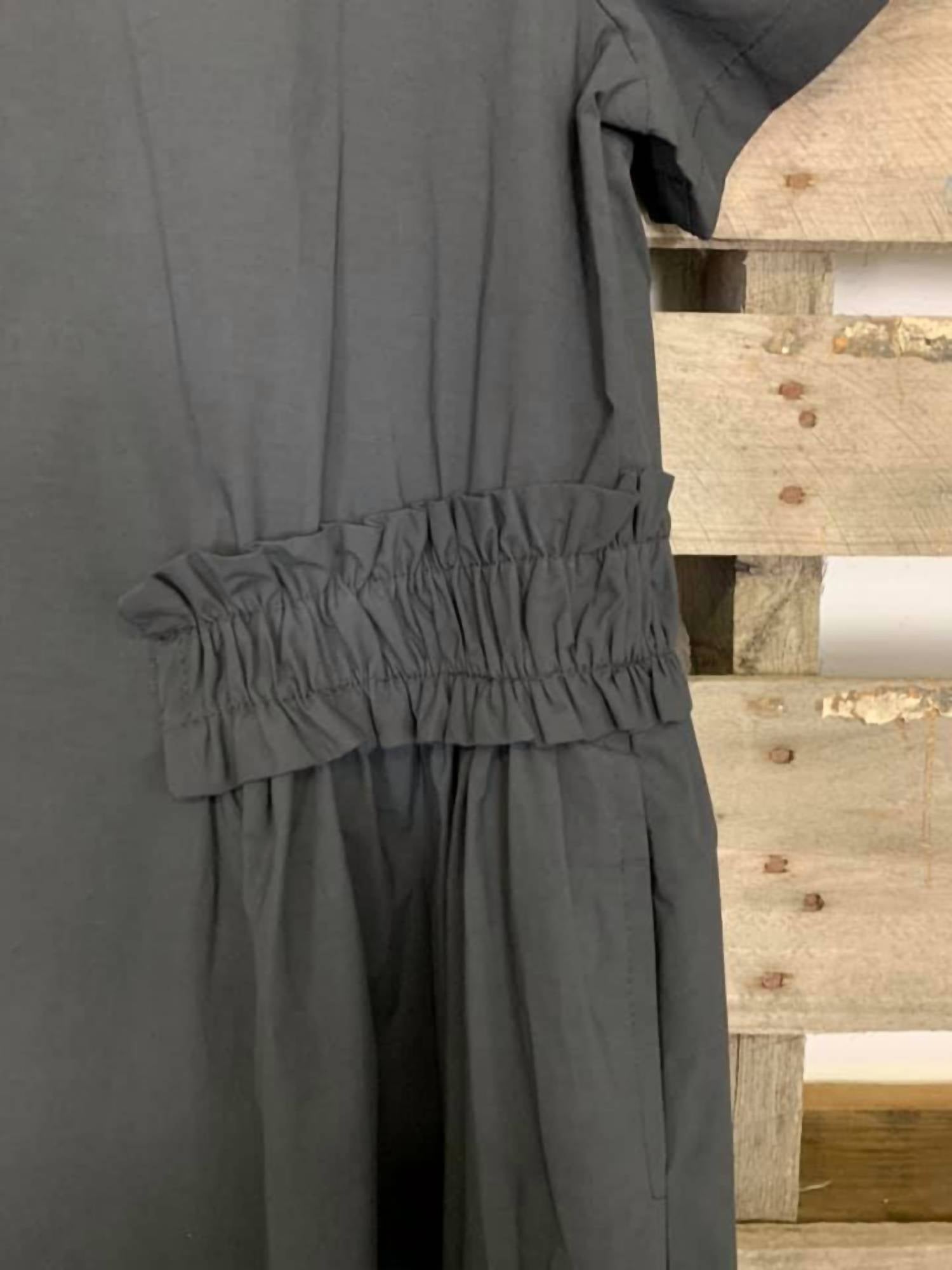 Amma By Kedem Sasson - Short Sleeve Solid Midi Dress
