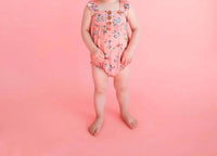 Posh Peanut - Henley Ruffled Cap Sleeve Bubble Romper
