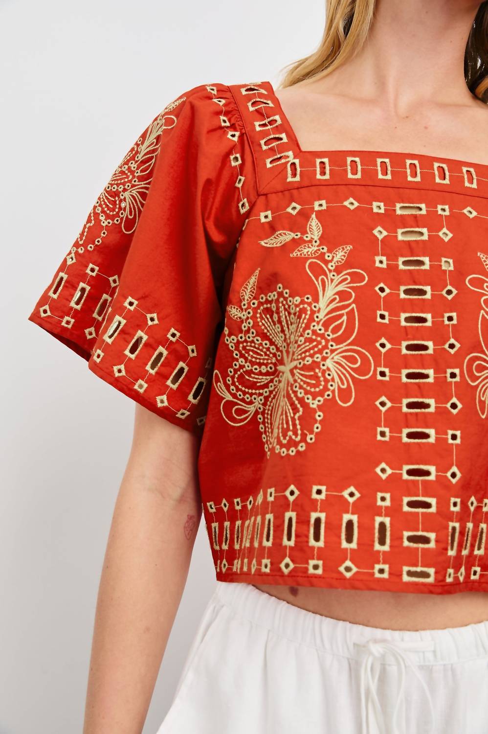 Rails - Laine Embroidered Eyelet Top