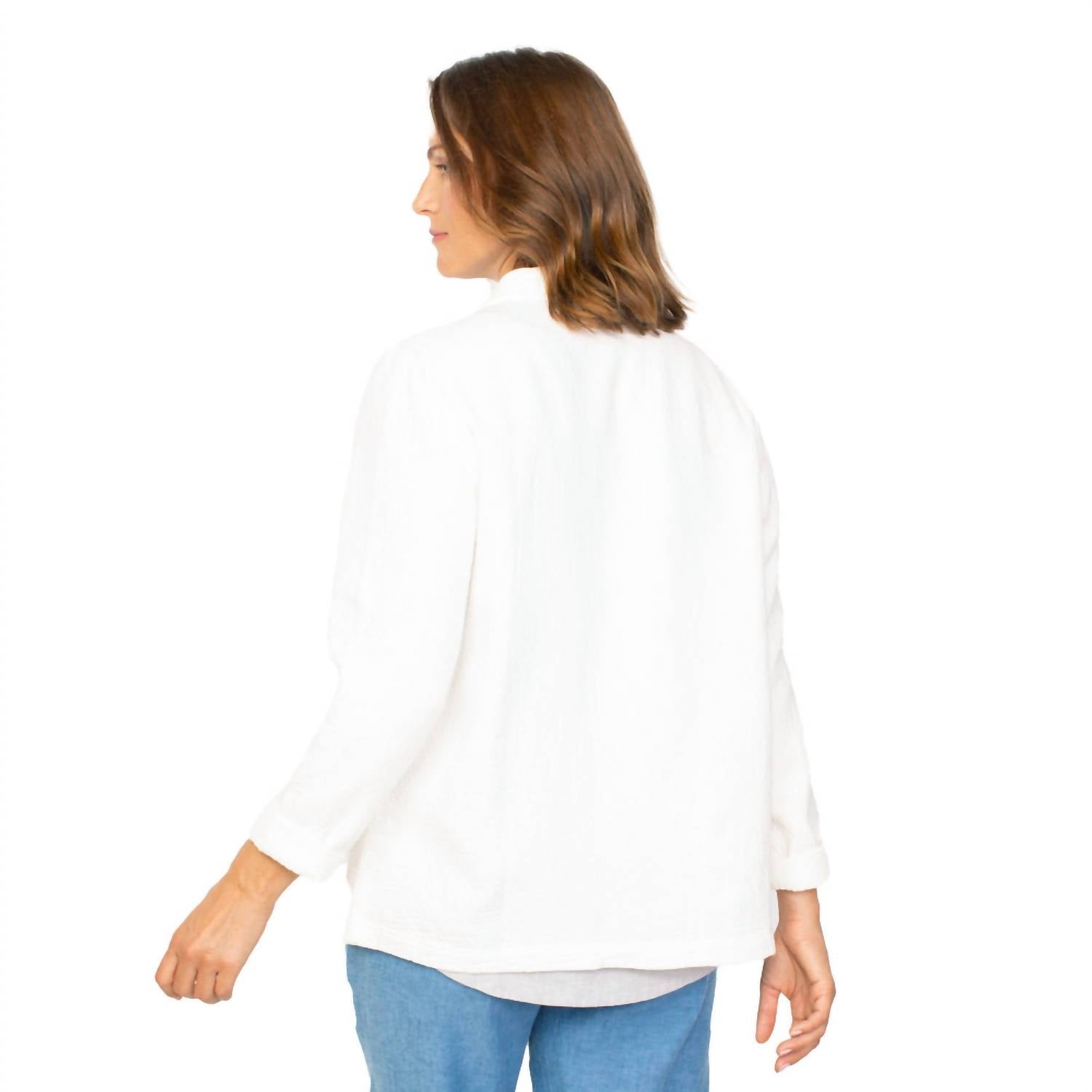 Habitat - Sunwashed Jacquard Button Front Tunic