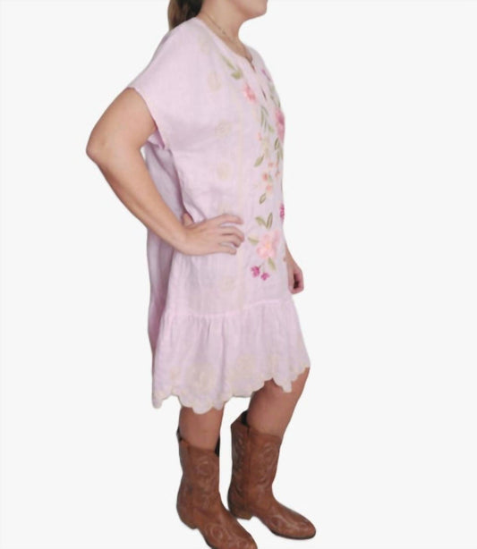 Johnny Was - DELLA RELAXED LINEN FLOUNCE DRESS