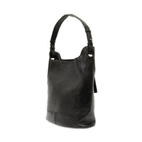 Joy Susan Women's Brielle Bucket Bag in black - women's bag - detail view