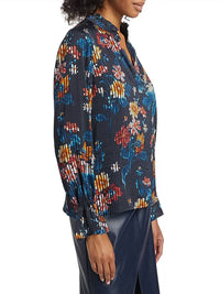 Elie Tahari - Hollis Floral & Stripe Blouse