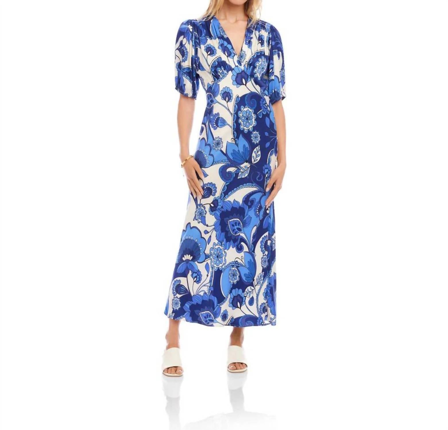 Karen Kane - Puff Sleeve Bias Dress