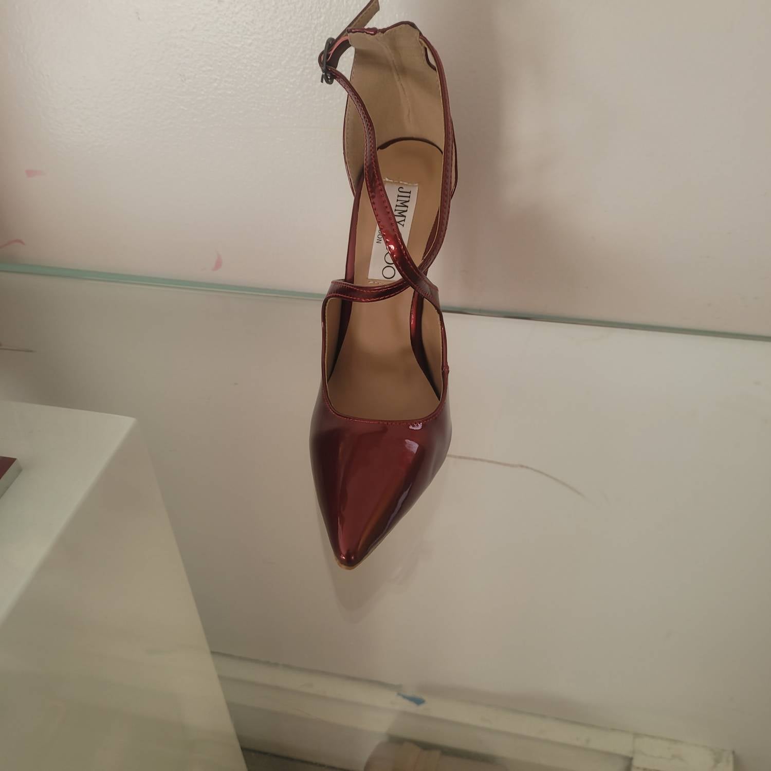 JIMMY CHOO Women's Pointed Toe Office High Heels in red - women's heels - alternate view