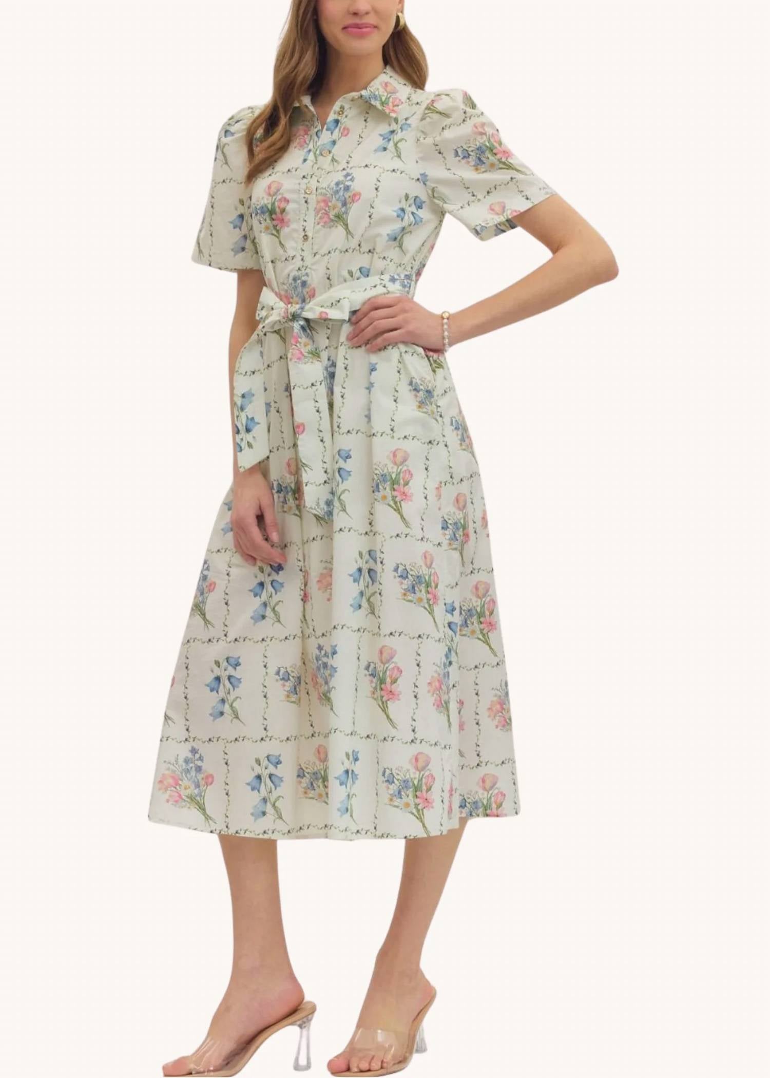 Entro - English Garden Midi Dress