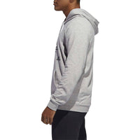 adidas Men's Definition Long Sleeve Basketball Hoodie in medium gray heather - men's shirt - alternate view