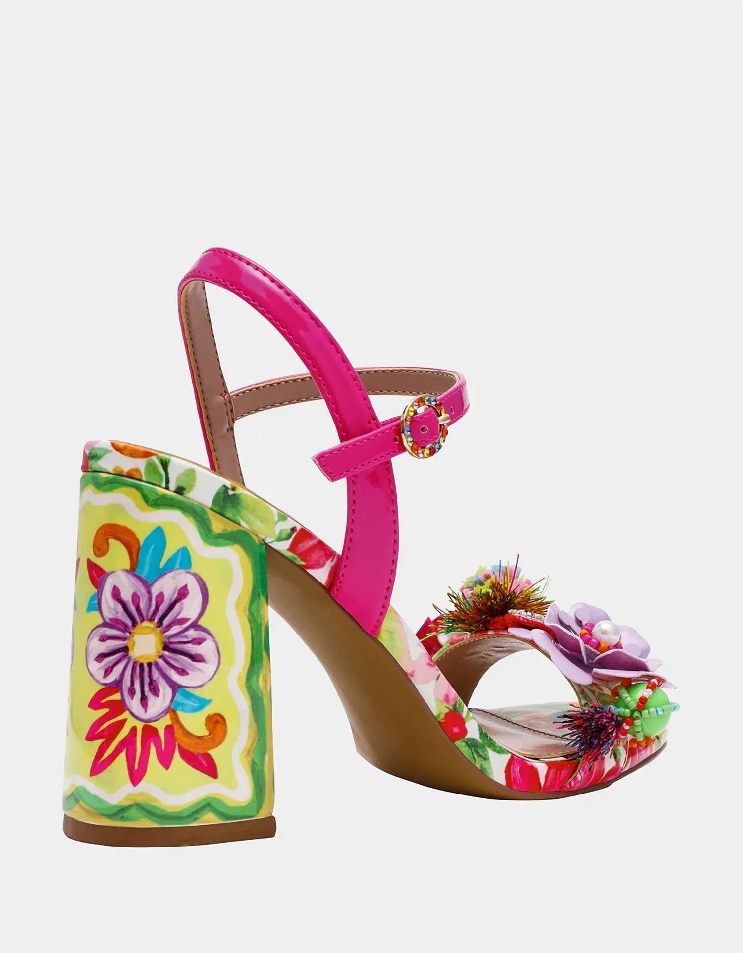 Betsey Johnson - Women's Masen Floral Block Heel Dress Sandal