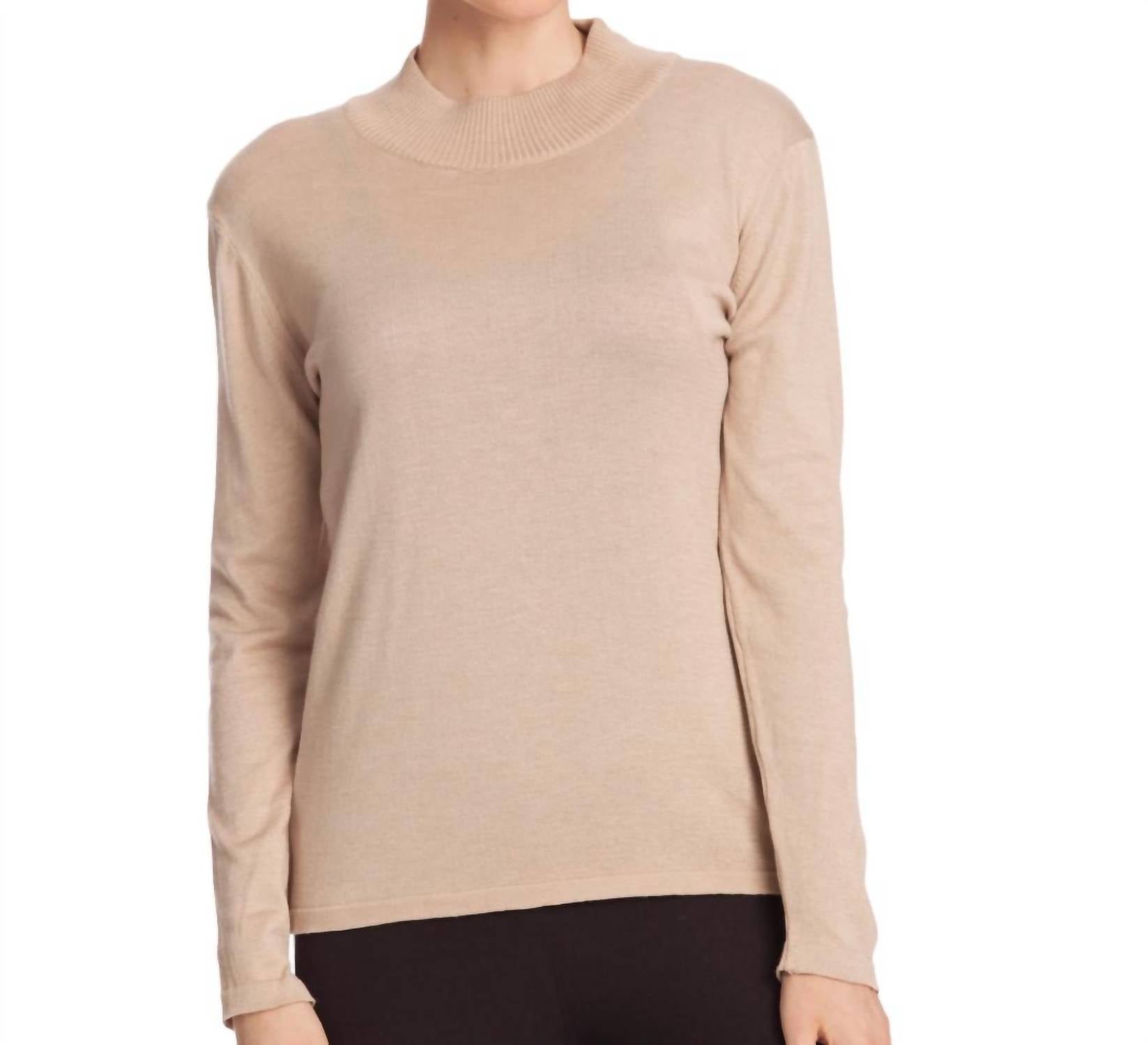 Long Sleeve Mock Neck Pullover