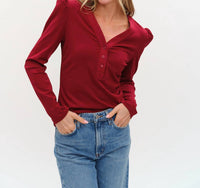 Six/Fifty - Emily Long Sleeve Ribbed Top