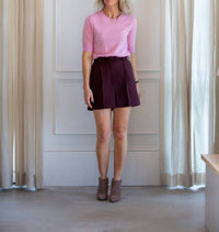 Herskind Reggy Mid Rise Shorts in mahogany - women's shorts