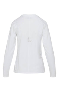catherine gee Cowboy Boot T-shirt in white - women's long sleeve top - view 4