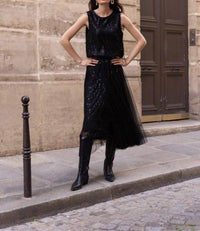 Choklate Paris - Ambre Tulle & Sequin Midi Skirt