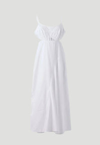 Victoria Beckham - Cut-out Detail Cotton Cami Midi Dress