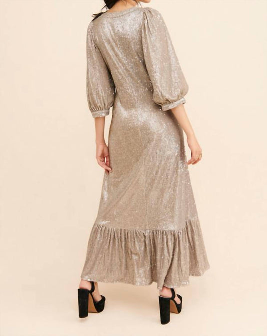 Saltwater Luxe - Sequin Plunge Maxi Dress