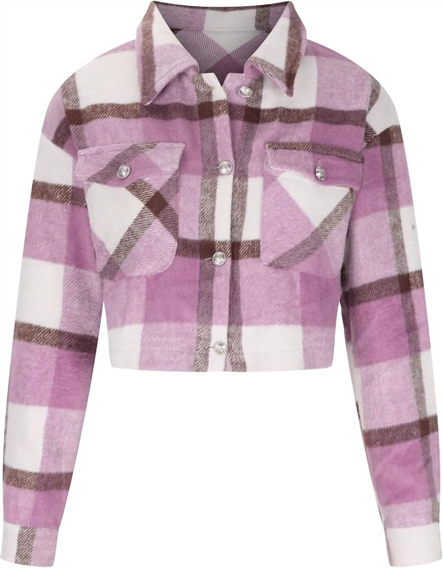 Mainstrip - Cropped Plaid Shacket