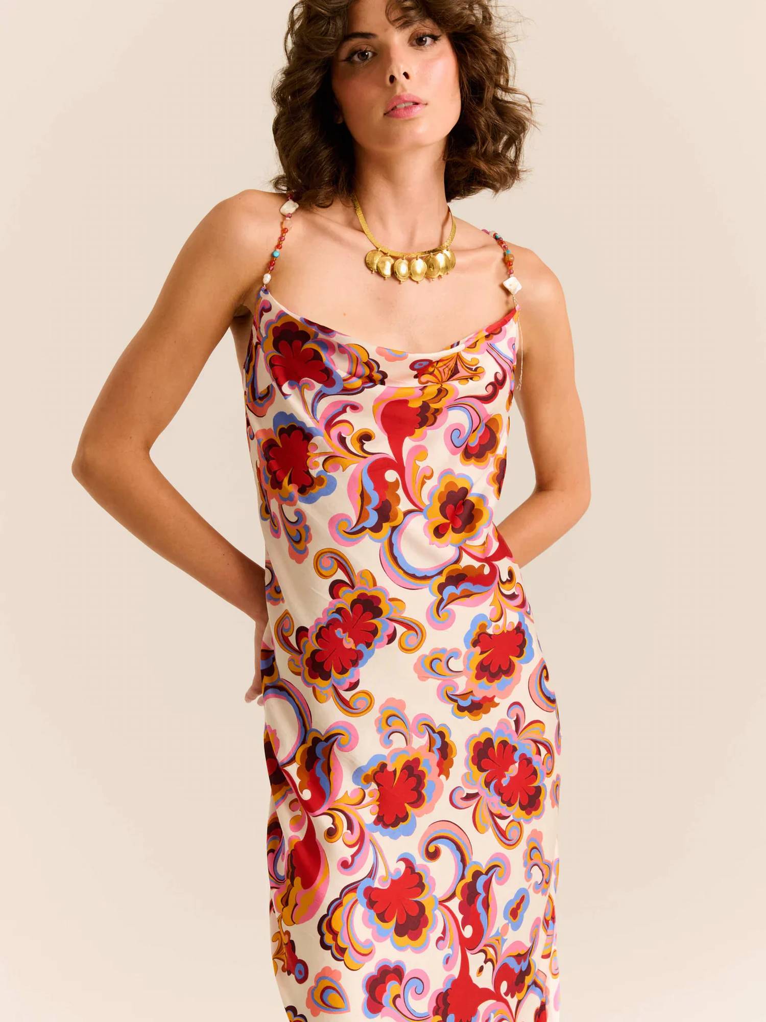 Carolina K - Paisley Floral Slip Dress