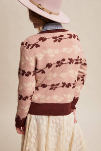 Listicle - Floral Jacquard Knit Pullover