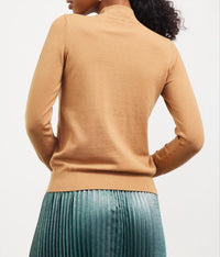 Skies Are Blue - Mock Neck Button Top