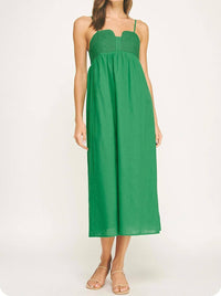 Strut & Bolt - Top Stitch Bustier Linen Midi Dress