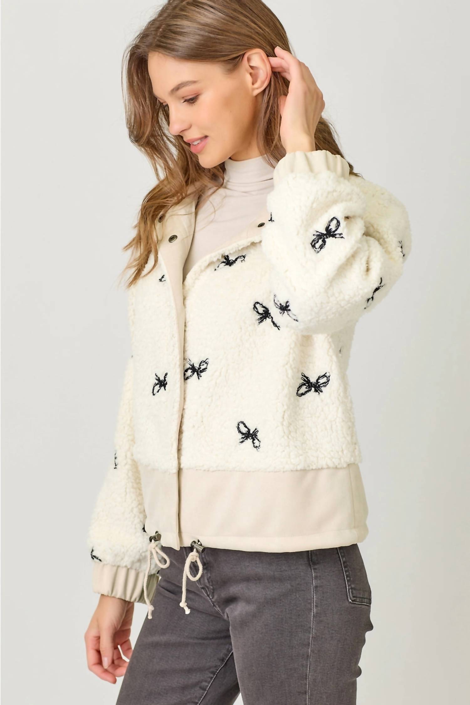 Mystree - Bow Embroidered Jacket